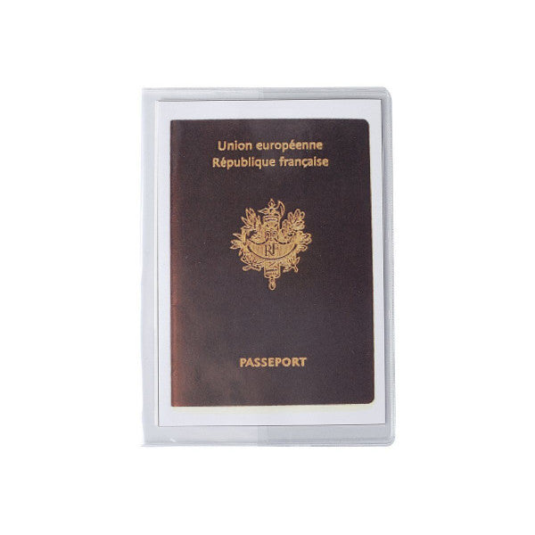 10 étuis de protection pour passeport - Plastique - Transparent - Exacompta