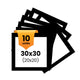 10 passe-partout - Noir - 30x30cm - Photo 20x20cm - Pour cadre - Encadrement