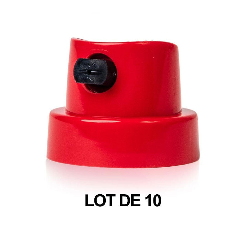 10 caps - Valve - Pour bombe de peinture - Fat cap transversal - Pour tracé large - Débit fort