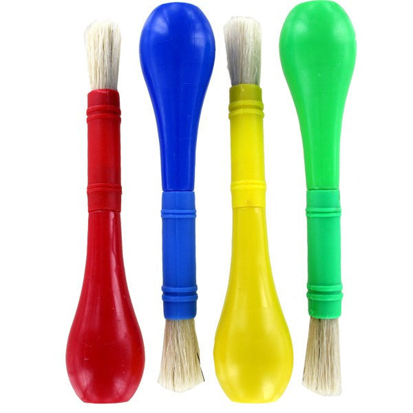 Pinceaux - Ergonomiques - Pour enfant - Manche rond - Cléopâtre - 4 pinceaux