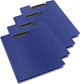 Porte-blocs - A4 - Avec rabats - Bleu - Clip métal - Lot de 4 - Rapesco