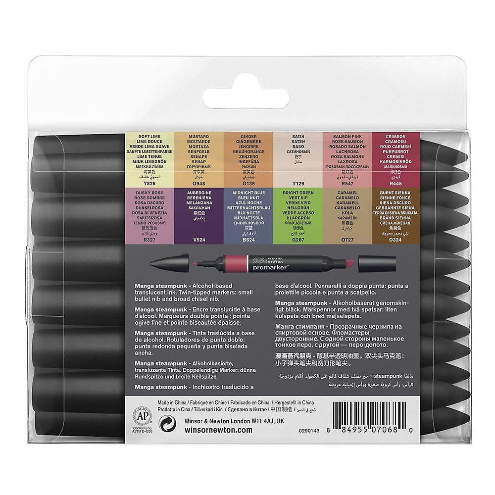 Pochette Feutres Promarker 12+1 Manga Steampunk - Winsor et Newton