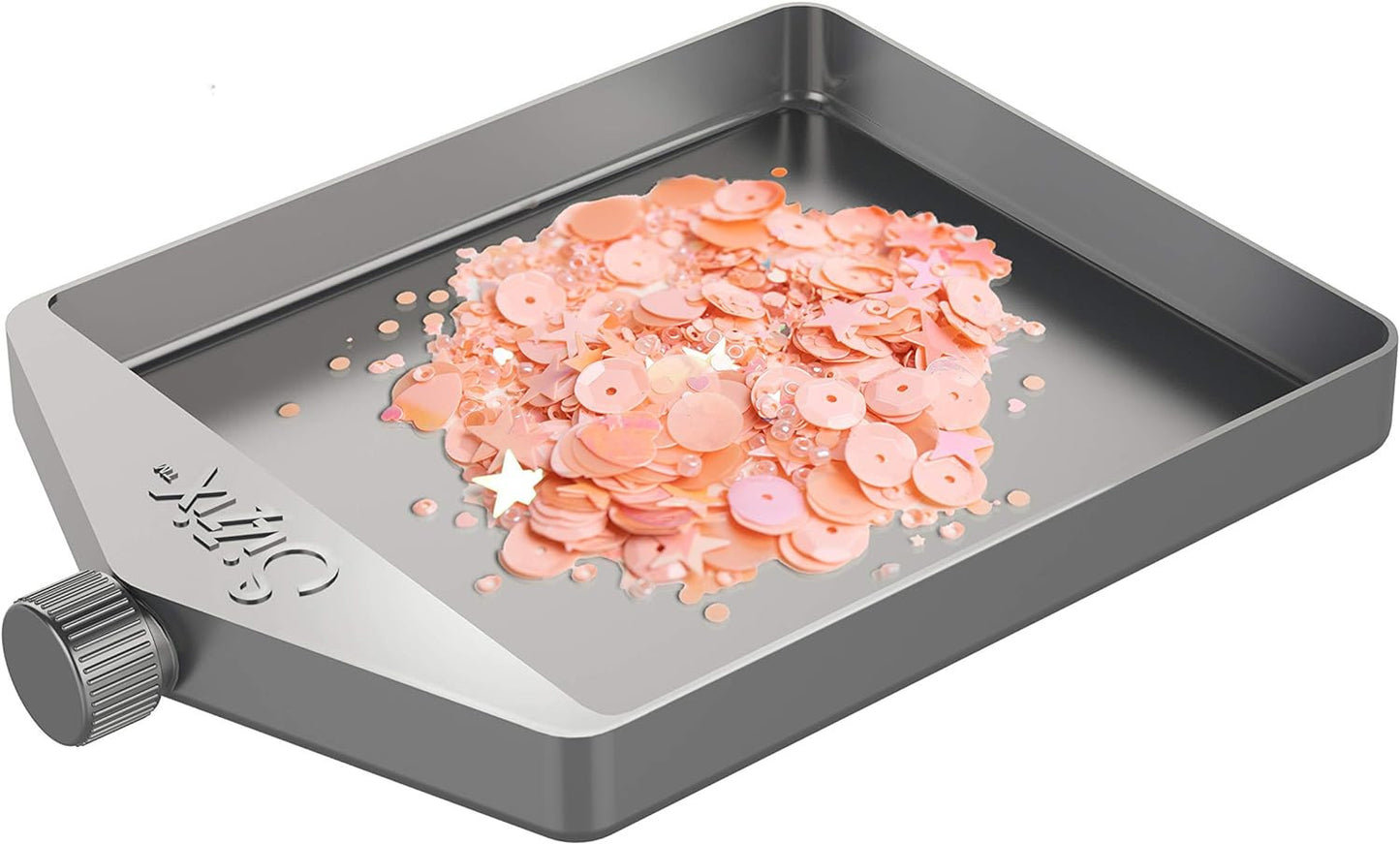 Plateau - Entonnoir intégré - Pour poudres à embosser, paillettes, sequins