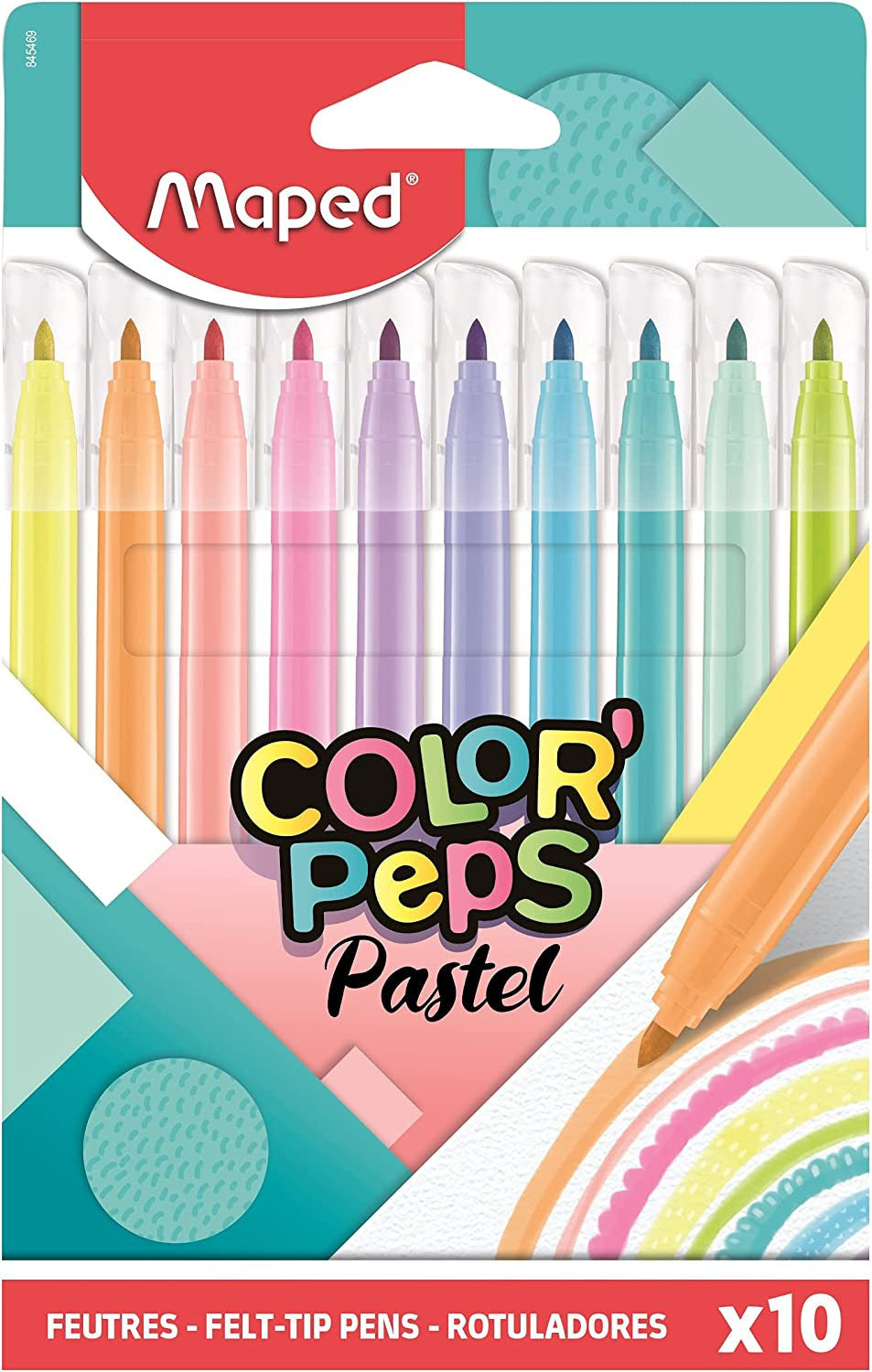 10 feutres de coloriage - Couleurs pastel - Maped - Color'Peps