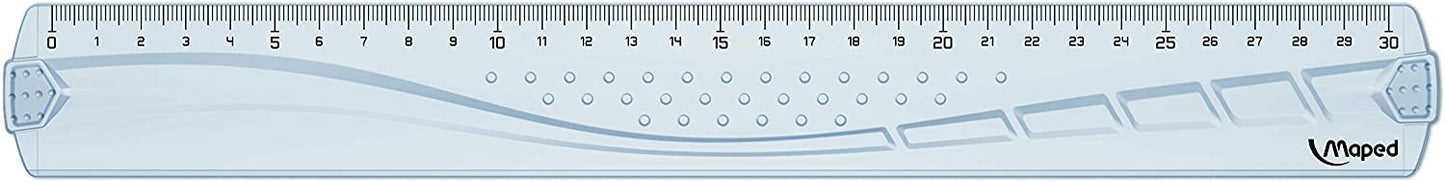 Règle - Plate - 30 cm - Plastique - Geometric - Maped