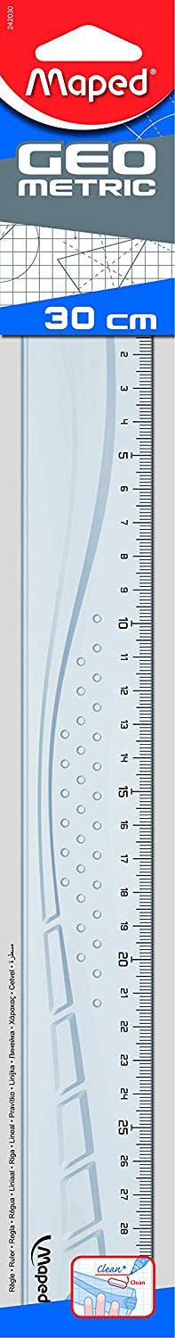 Règle - Plate - 30 cm - Plastique - Geometric - Maped