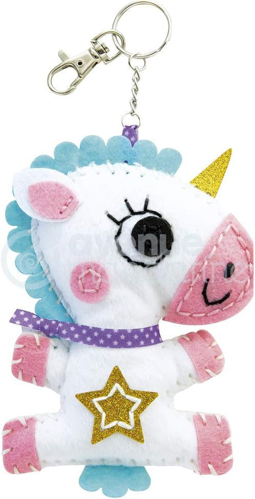 Porte-clé - Figurine en feutrine - A faire soi même - Olympe la licorne - Kit - Mini Couz'in