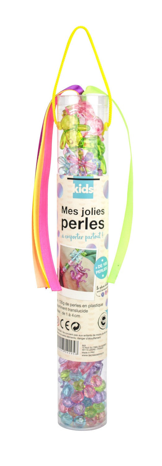 Perles translucides - Assortiment de formes et couleurs - Bijoux bracelets colliers - 100 perles