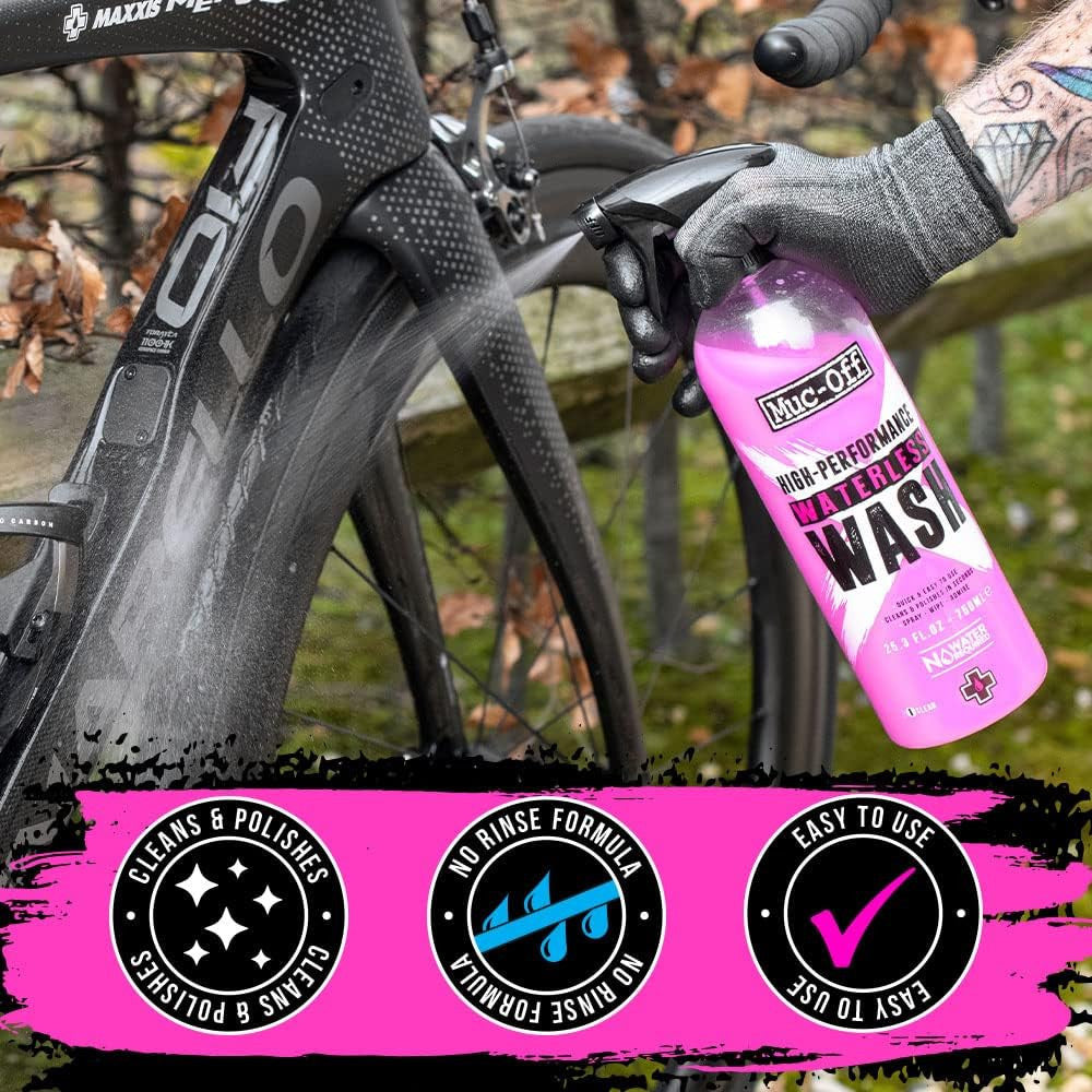Produit nettoyant - Vélo, VTT - Sans rinçage, sans eau - Nettoie et lustre - Muc-Off