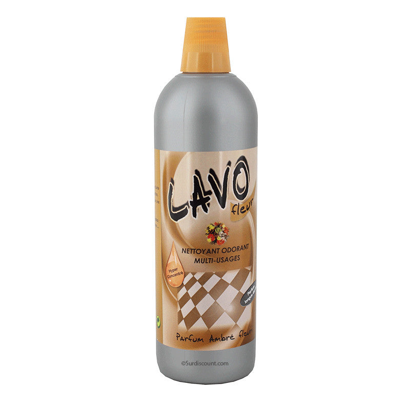 Produit nettoyant - Multi surfaces - Parfum ambre fleuri - Lavo Fruit - Bidon 1L