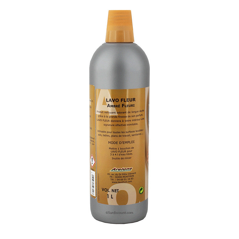 Produit nettoyant - Multi surfaces - Parfum ambre fleuri - Lavo Fruit - Bidon 1L