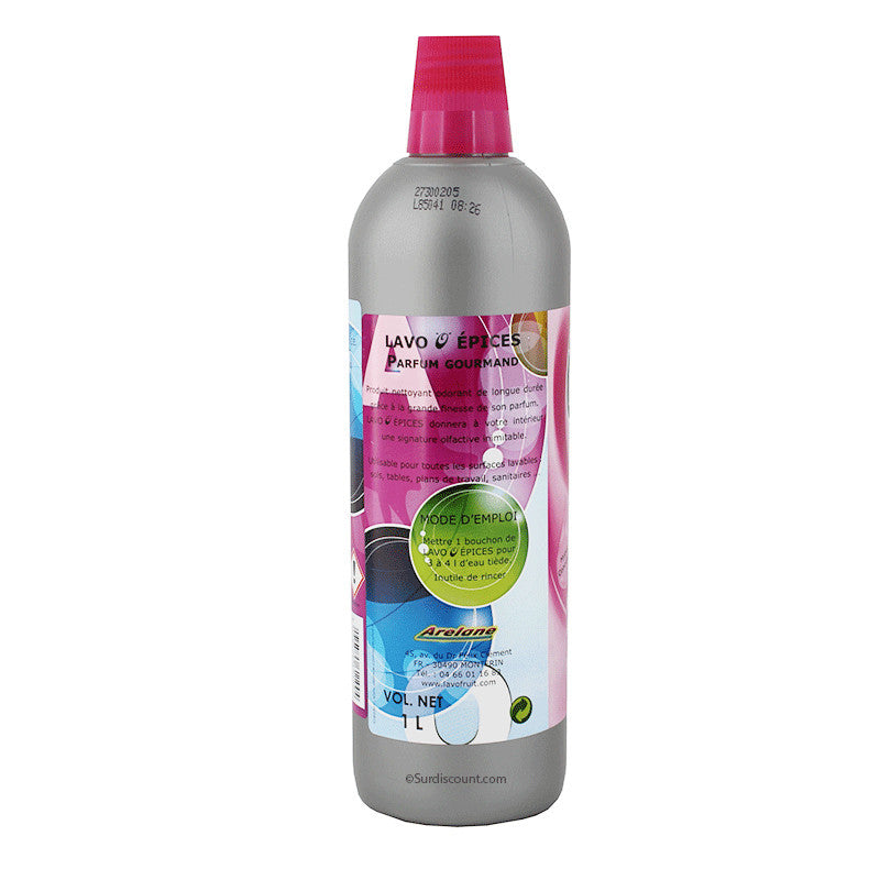 Produit nettoyant - Multi surfaces - Parfum gourmand épices - Lavo Fruit - Bidon 1L