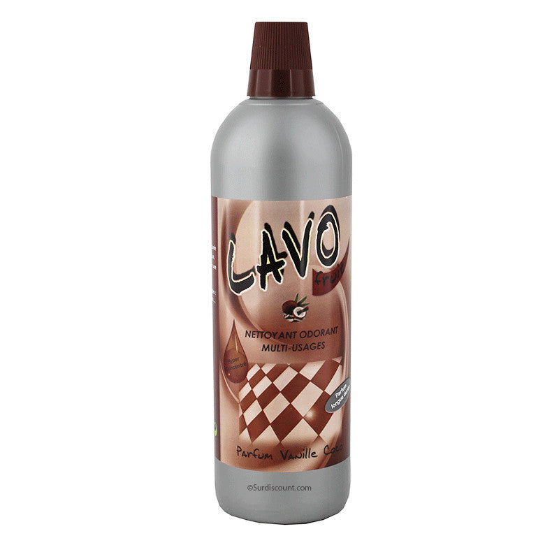 Produit nettoyant - Multi surfaces - Parfum vanille coco - Lavo Fruit - Bidon 1L