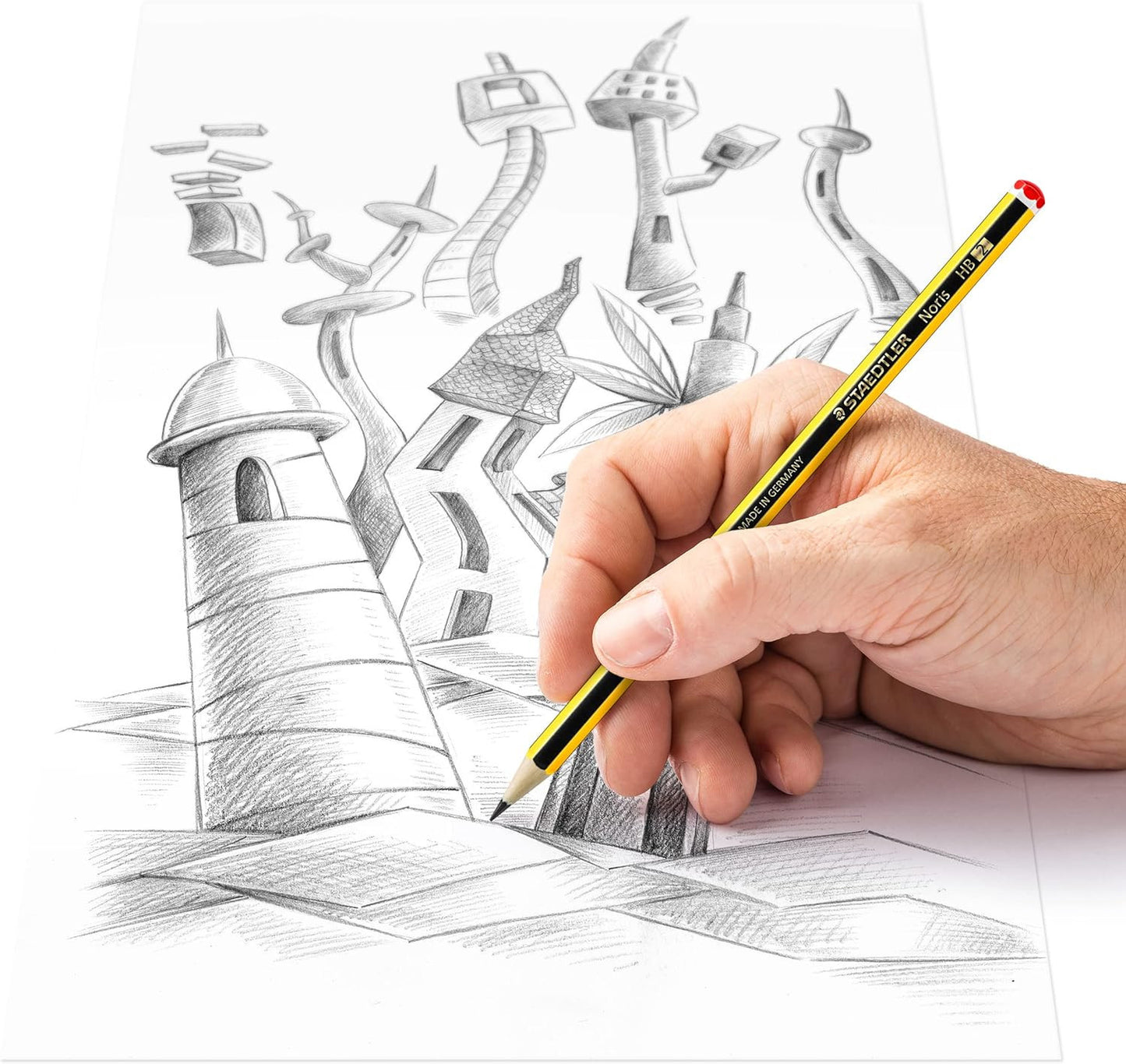 10 crayons graphite - HB - Bois recyclé - Staedtler - Noris