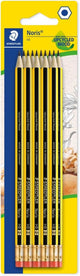 10 crayons graphite - HB - Embout gomme - Bois recyclé - Staedtler - Noris