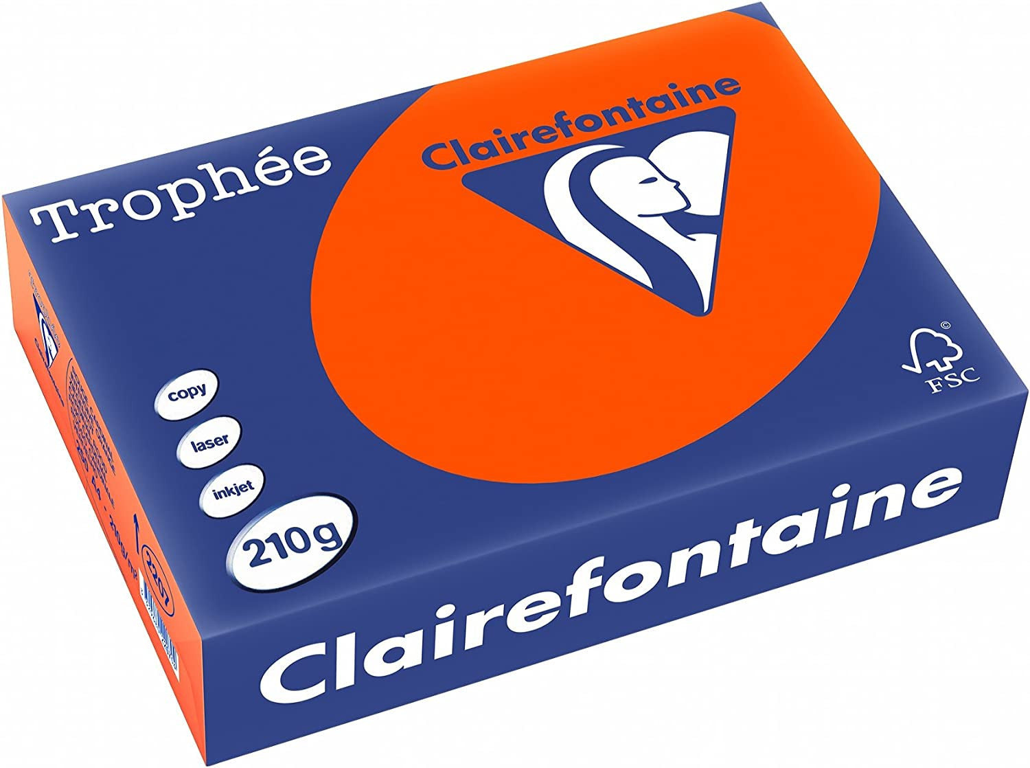 Ramette de papier - A4 - Rouge cardinal - 210g - 250 feuilles - Clairefontaine - Trophée