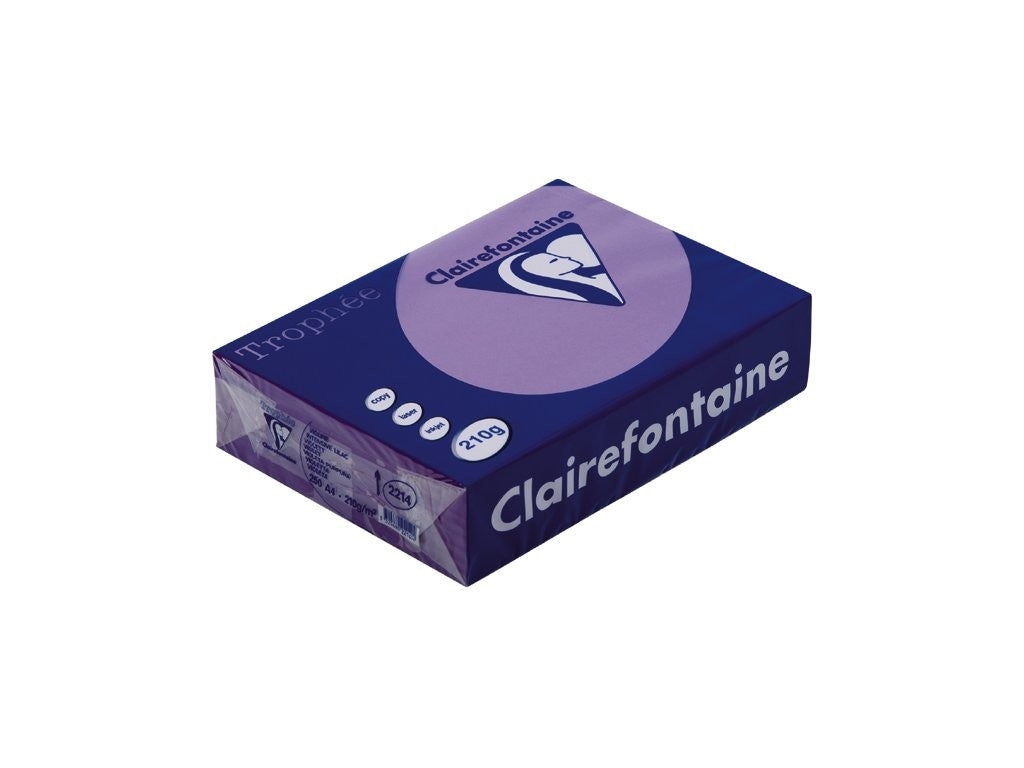 Ramette de papier - A4 - Violet - 210g - Impression - 250 feuilles - Clairefontaine Trophée