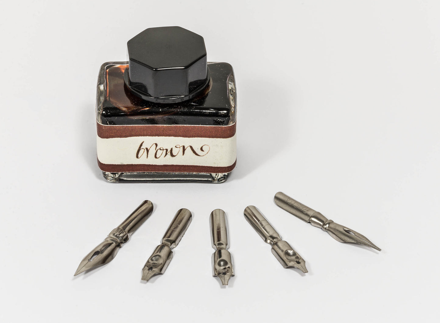 Porte-plume en bois - 5 plumes différentes tailles - Calligraphie - Coffret bambou - ONLINE