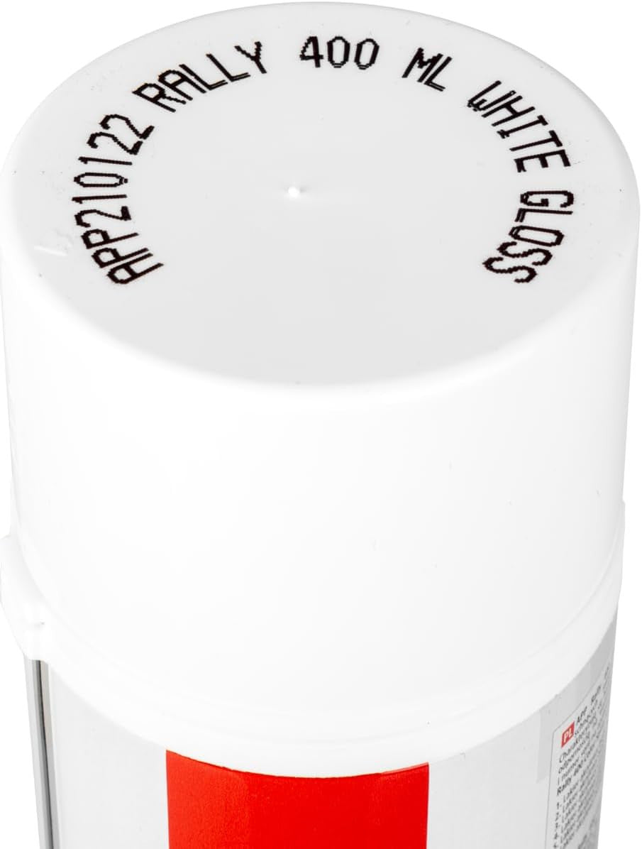 Bombe de peinture - Blanc - Brillant - Acrylique - Carrosserie - APP - Rally 400 - 400ml