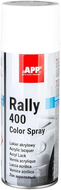 Bombe de peinture - Blanc - Mat - Acrylique - Carrosserie - APP - Rally 400 - 400ml
