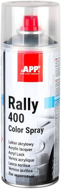Bombe de vernis - Transparent - Brillant - Acrylique - Carrosserie - APP - Rally 400 - 400ml