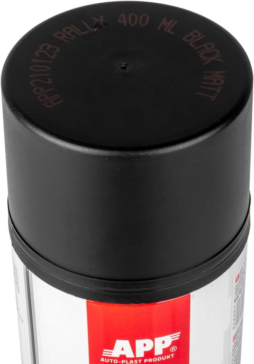 Bombe de peinture - Noir - Mat - Acrylique - Carrosserie - APP - Rally 400 - 400ml