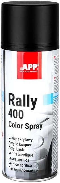 Bombe de peinture - Noir - Mat - Acrylique - Carrosserie - APP - Rally 400 - 400ml
