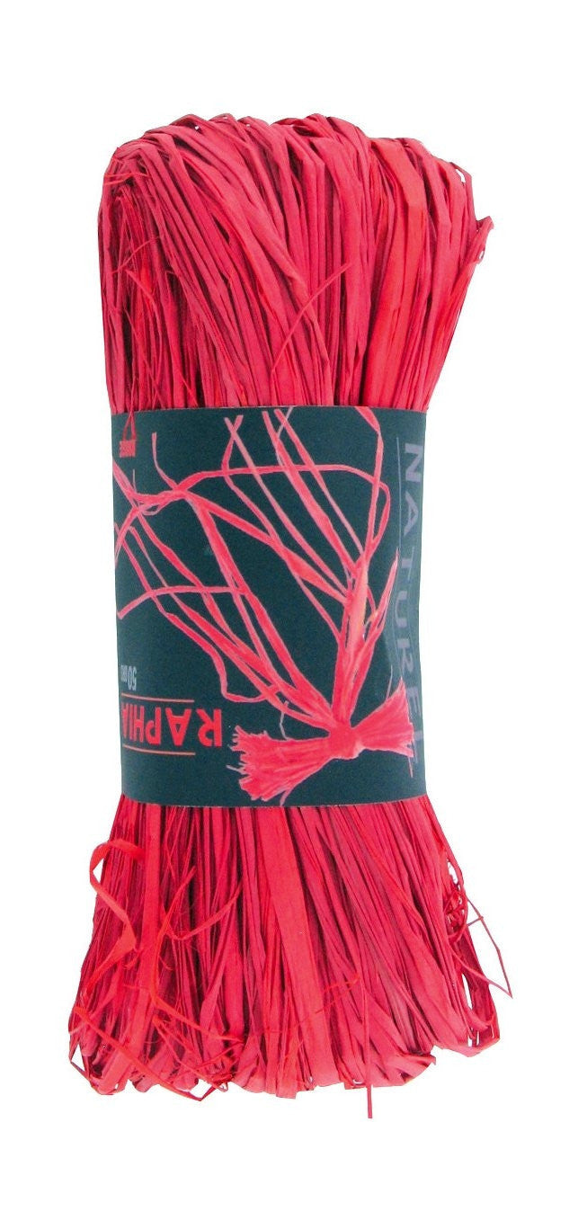 Pelote de raphia - Rouge - 50g - CTOP