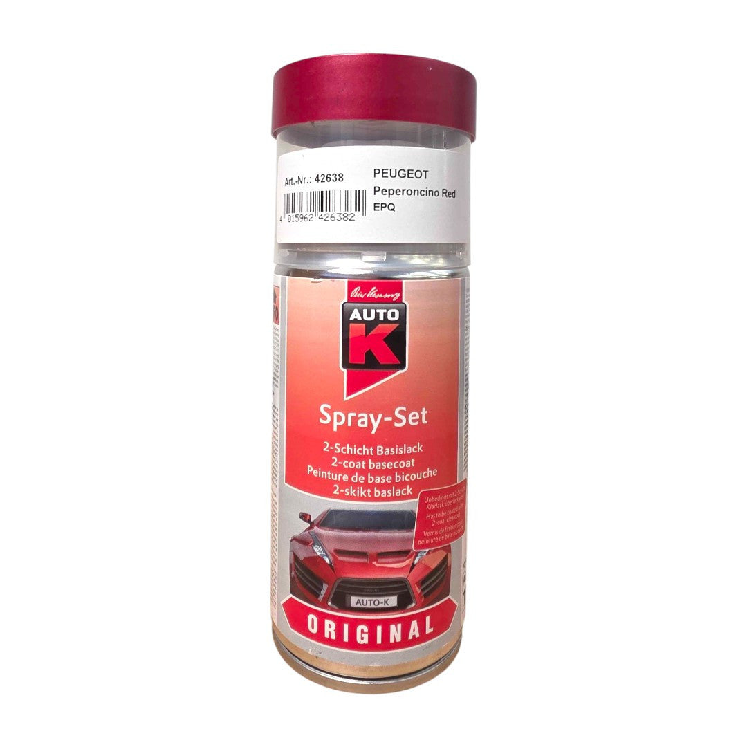 Bombe de peinture pour carrosserie - Peugeot - EPQ Peperoncino rouge - 150 ml - Auto K