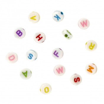 Perles Acryliques Pour Enfant Lettres Rondes 0,3 Cm - 373 Pièces