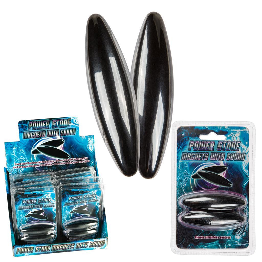 Pierres magnétiques - Aimantées - Sonores - 2 pierres - 6 cm de longueur