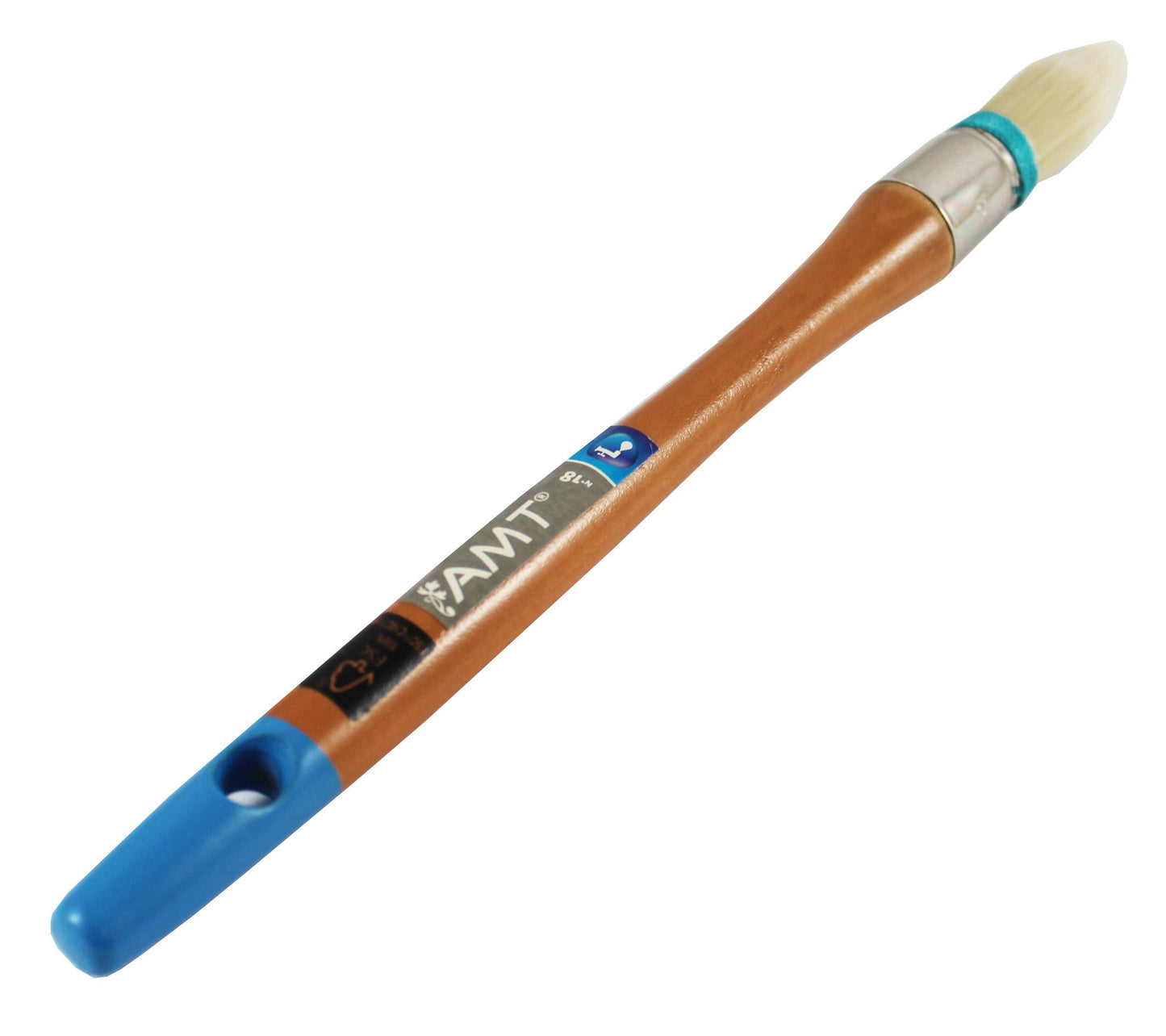 Pinceau À Rechampir Pro - Peintures Acryliques - Soie Naturelle - Manche Bois Fsc - N°18 - Amt