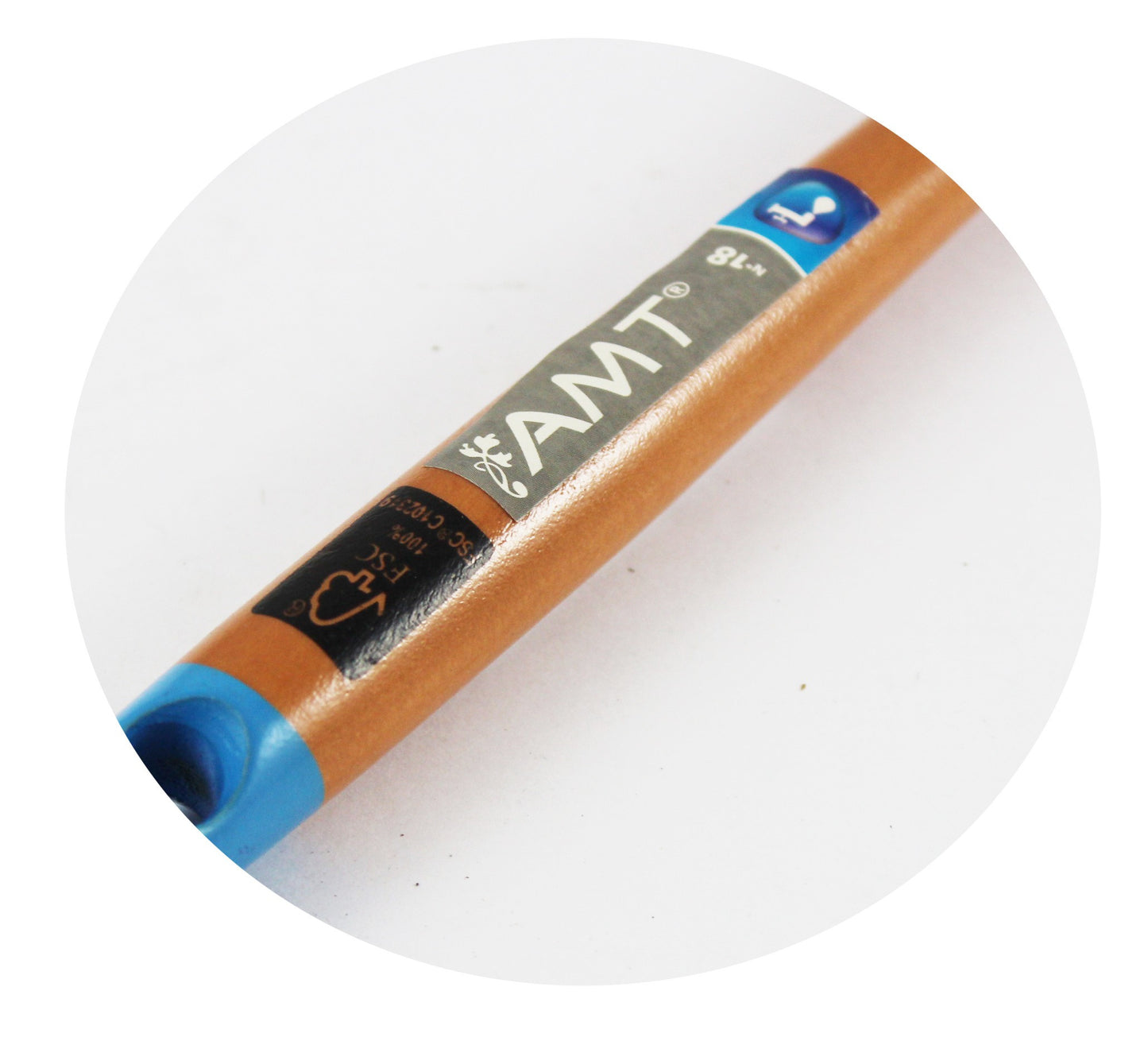 Pinceau À Rechampir Pro - Peintures Acryliques - Soie Naturelle - Manche Bois Fsc - N°18 - Amt