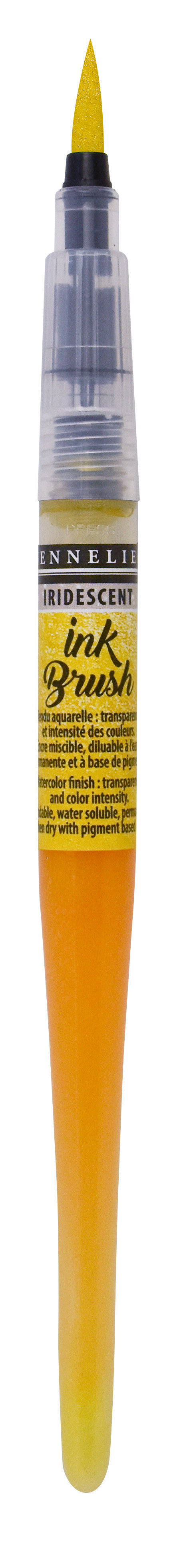 Pinceau pré-rempli - Ink Brush - Jaune Citron irisé - Sennelier