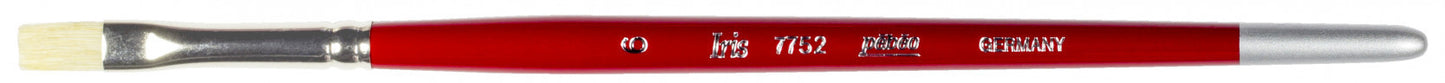 Pinceau - Plat - N°6 - Toutes techniques - Soie beau blanc - Pébéo - Iris - 7752-06