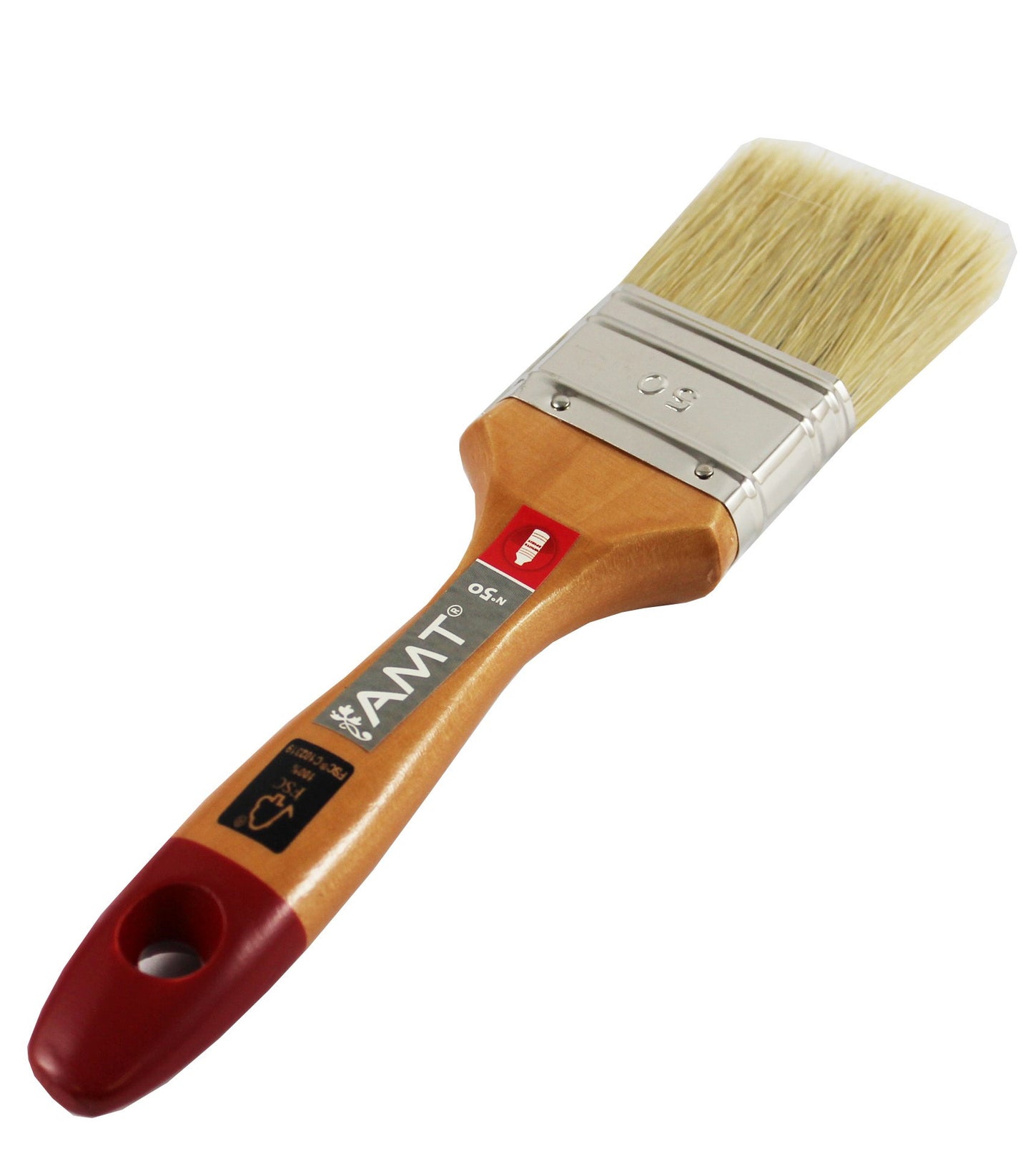 Pinceau Plat - Peintures Avec Solvant - Manche Bois Fsc - N°50 - Amt