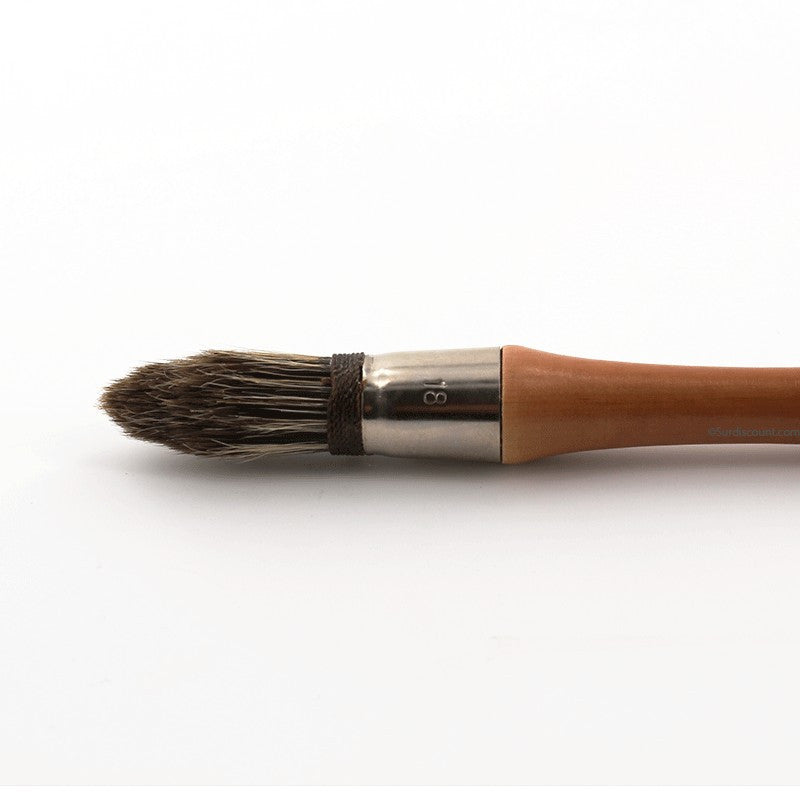 Pinceau À Rechampir Pro - Spécial Bois - Soie Naturelle - Manche Bois Fsc - N°18 - Amt