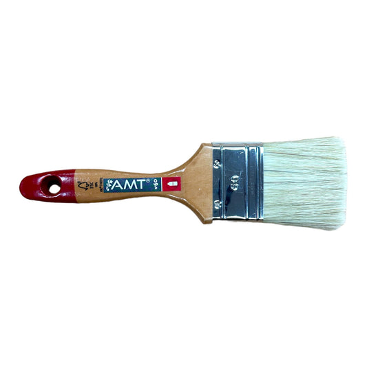 Pinceau - Plat - Spécial peinture avec solvant - N°60 - 6 cm largeur - Manche en bois