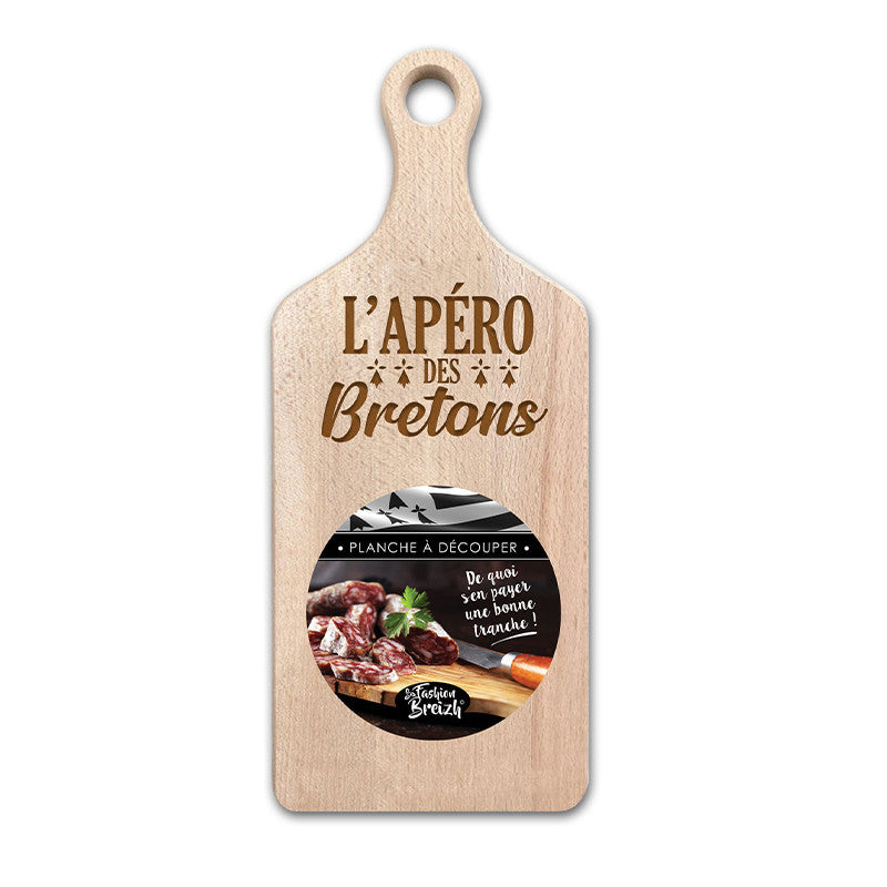 Planche apéro - Planche à découper - Bois - Apéro des bretons - 38x15cm