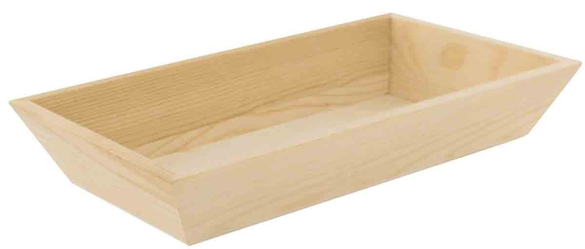 Petit plateau - Rectangulaire - Bords inclinés - Bois - A décorer