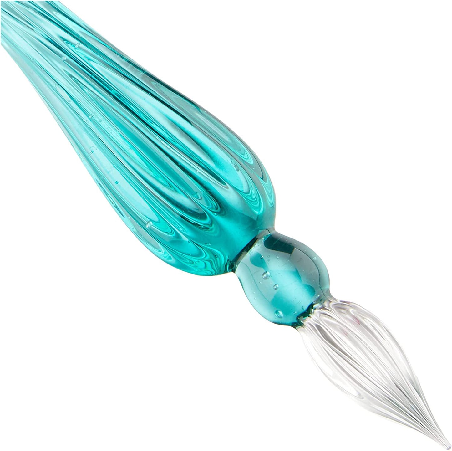 Plume en verre - Ronde - Turquoise - Calligraphie - Herbin