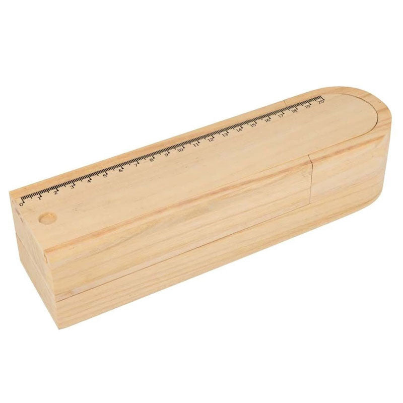 Plumier - 2 compartiments - En bois - 23,5x6,5cm - A personnaliser
