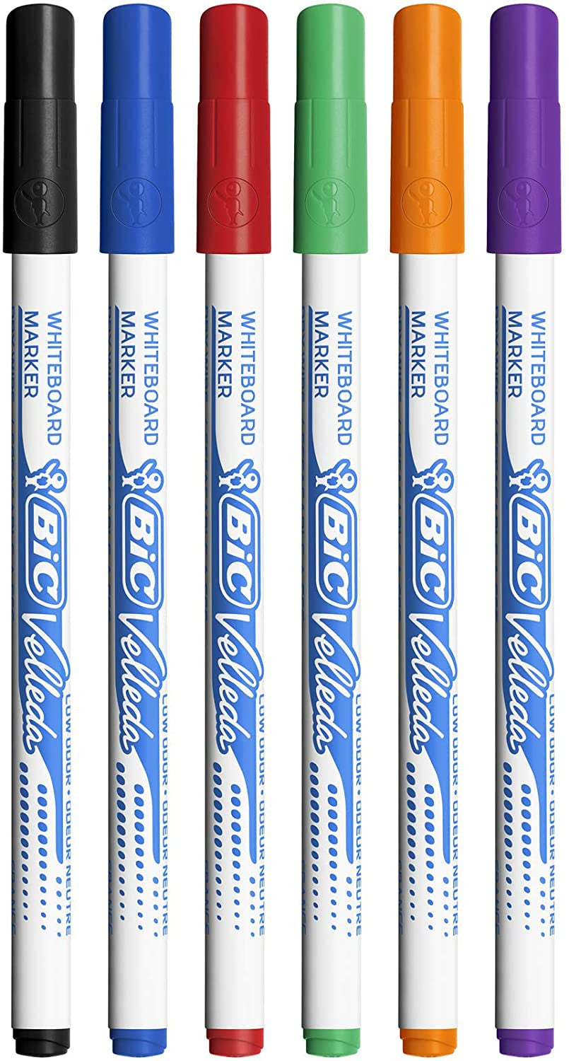 Pochette De 8 Marqueurs Effaçables - Velleda 1721 - Assortiment - Bic