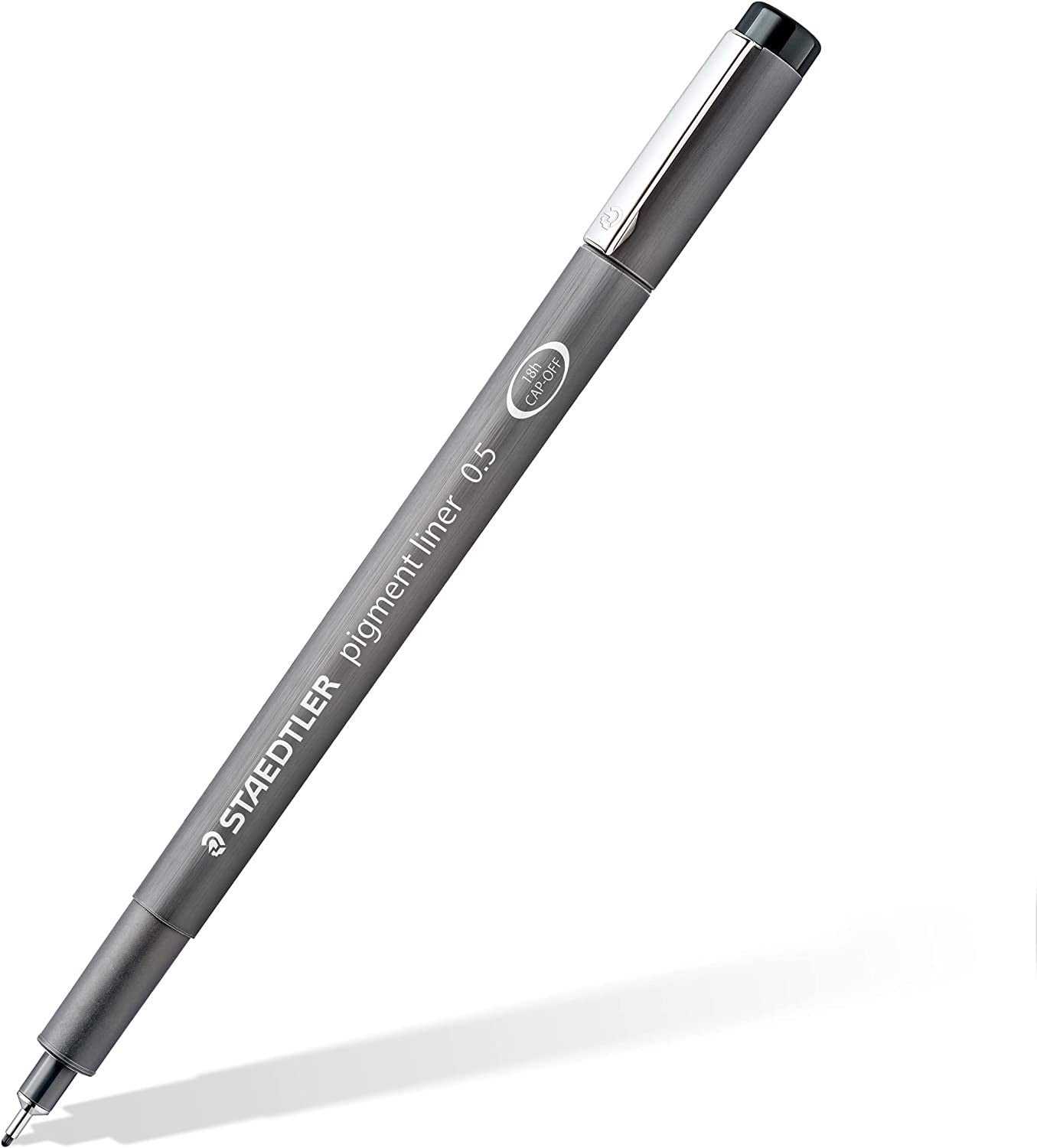 Pochette de 12 feutres fins - Noir - Assortiments de pointes - Pigment Liner - Staedtler