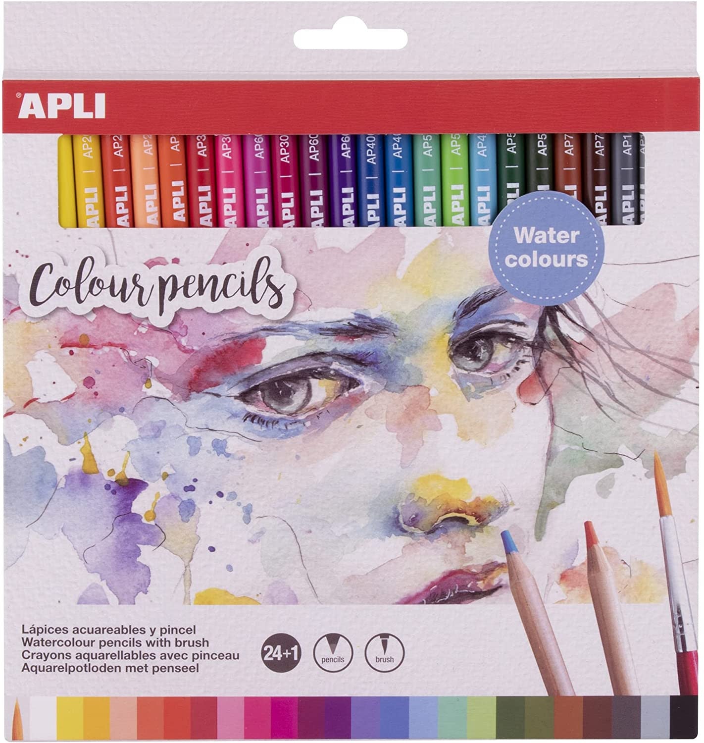 Pochette de 24 crayons de couleur aquarellable Apli