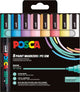 Pochette 8 marqueurs POSCA - PC5M - Couleurs douces - Pointe moyenne