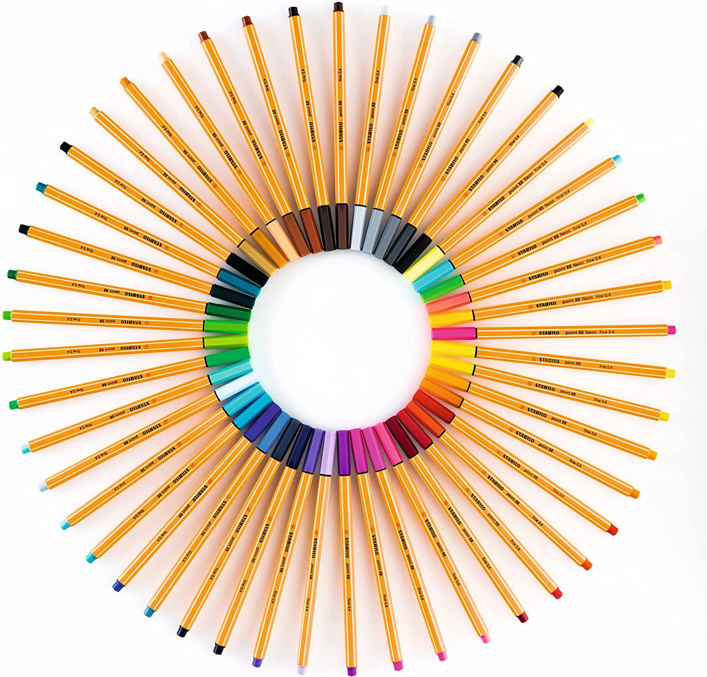 Pochette de 40 stylos-feutres STABILO point 88 - pointe fine - Assortiment