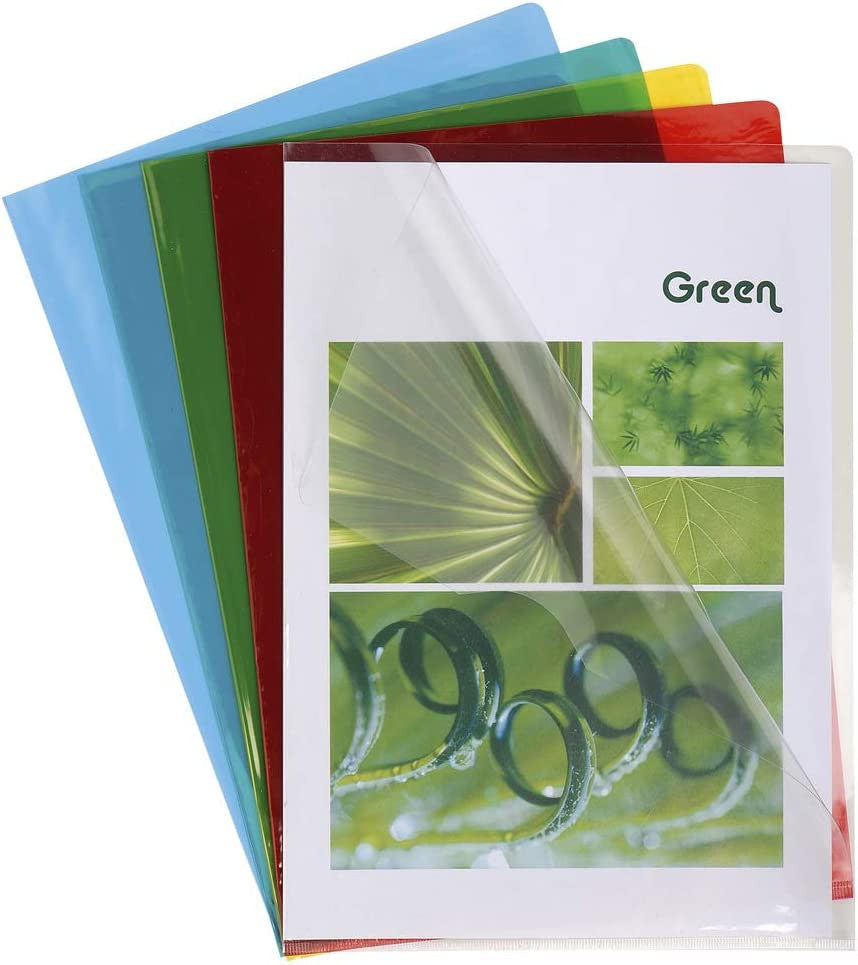 Pochettes coins - A4 - Couleurs assorties - Pour classer documents A4 - 50 unités