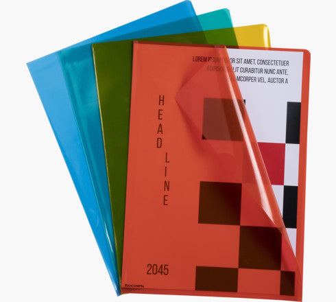 Pochettes coins - A4 - Couleurs assorties - Pour classer documents A4 - 10 unités