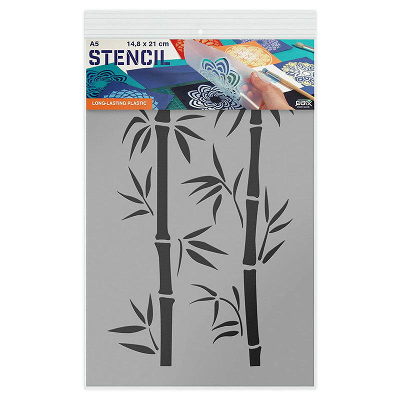 Pochoir A5 - Motif Branches de bambou - Qbix